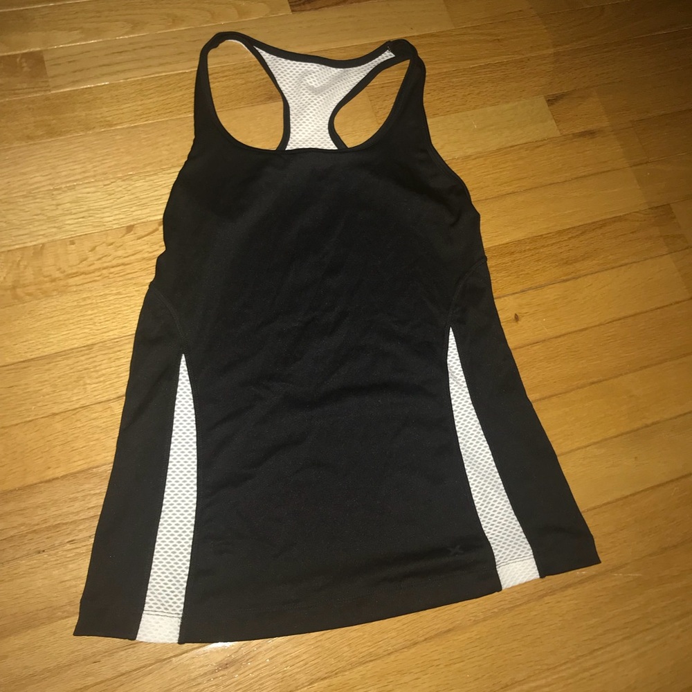 Black and white workout tank